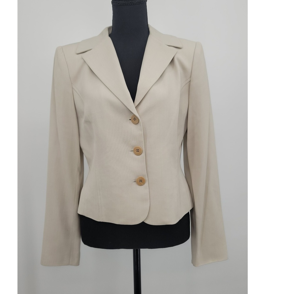 VTG Giorgiou Studio Wool Blend Women Bazer Sz 6 Preppy Career Office Acdemia Y2K